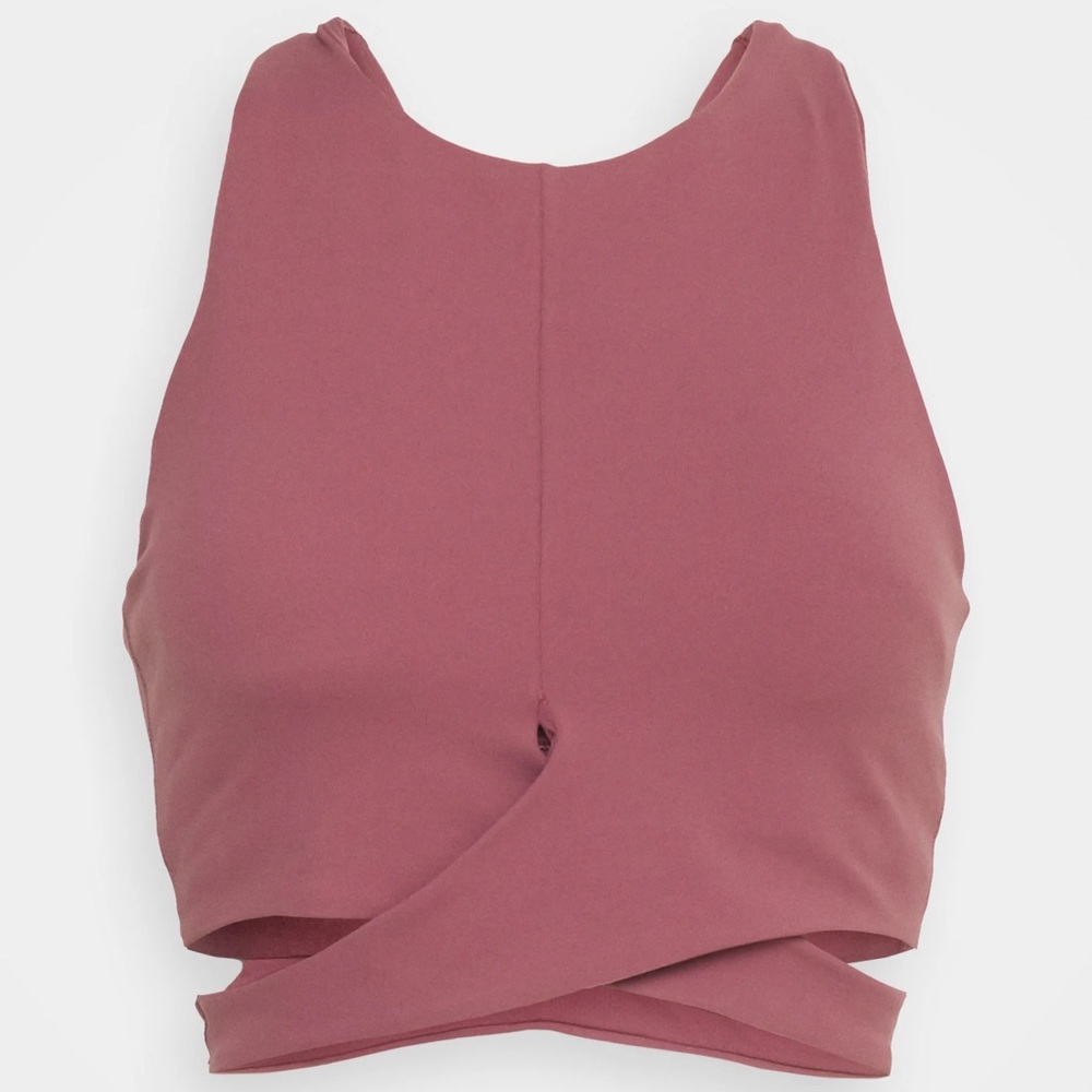 Athleta Conscious Crop Cut Out Bra A-C in Tawny Rose